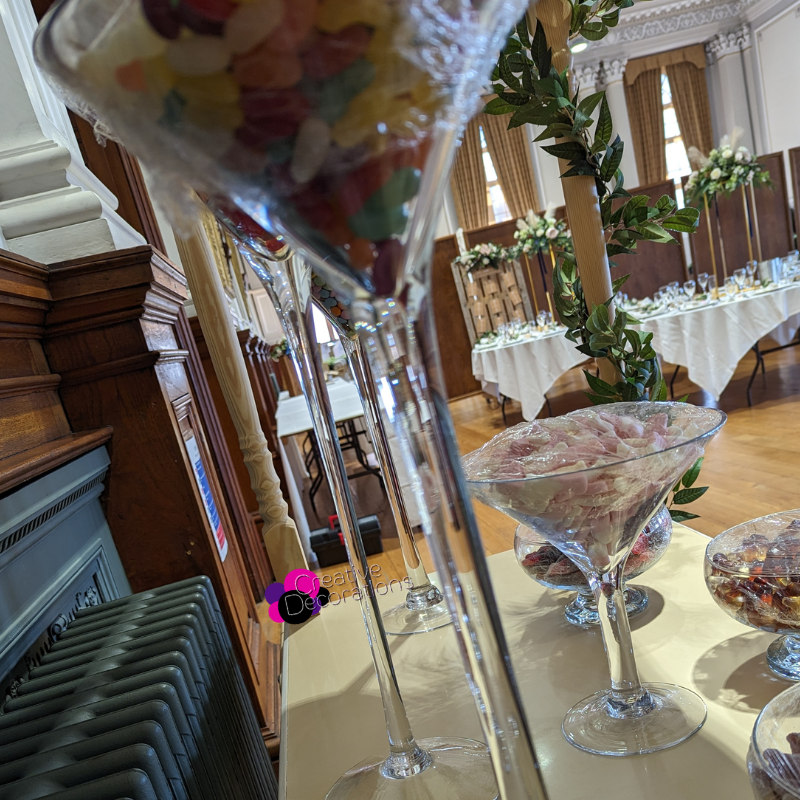 Great Yarmouth Sweet Cart, set up for a wedding 