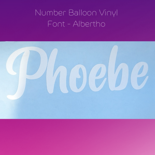 Number Balloon Vinyl