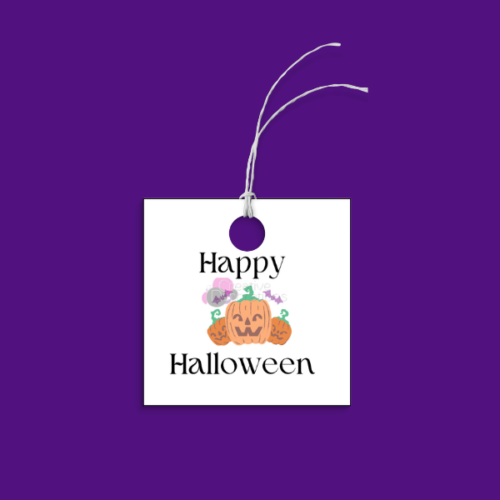 Square Halloween Tags