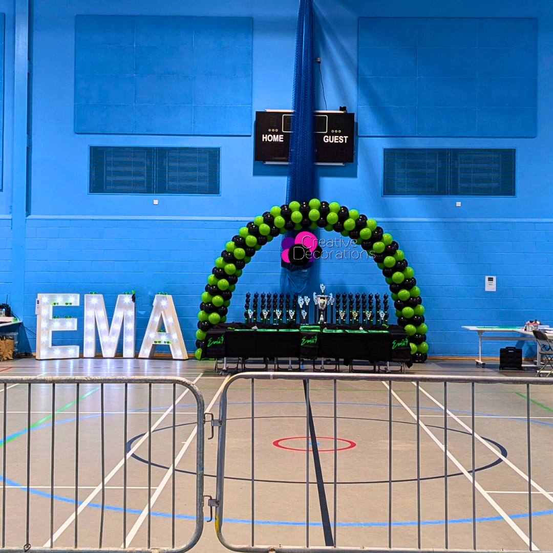 Great Yarmouth Event Balloons- Balloon Arch & Light up Letters