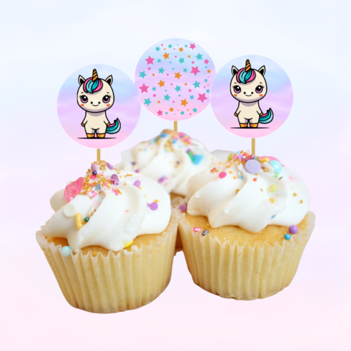 Unicorn Star Cake Toppers